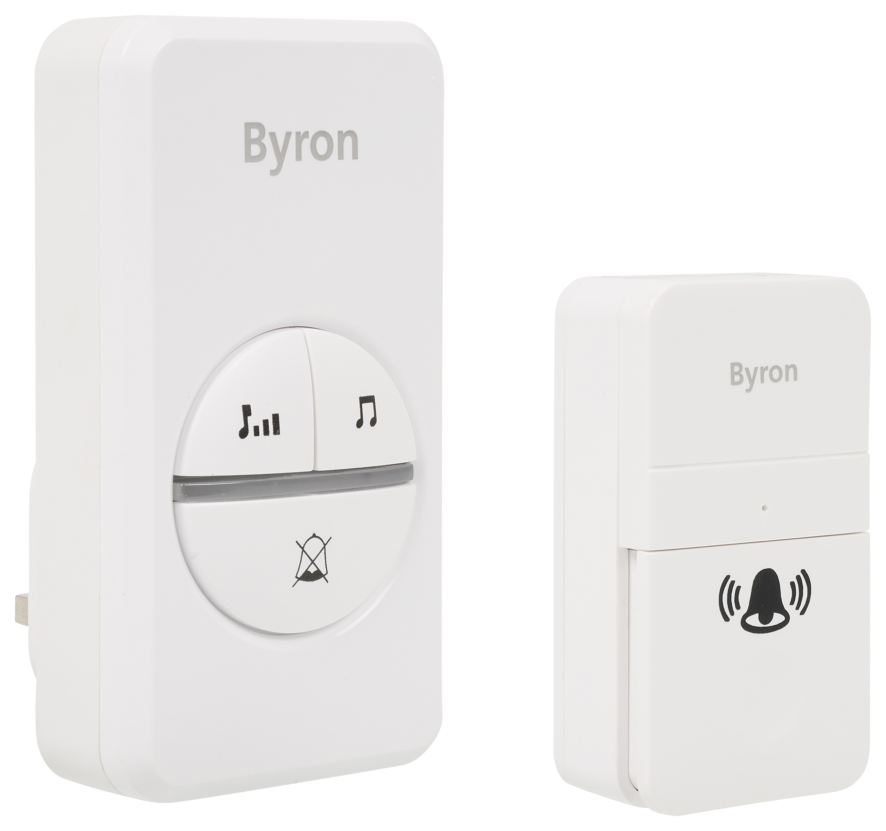 Byron Kinetic Doorbell With Chime - White
