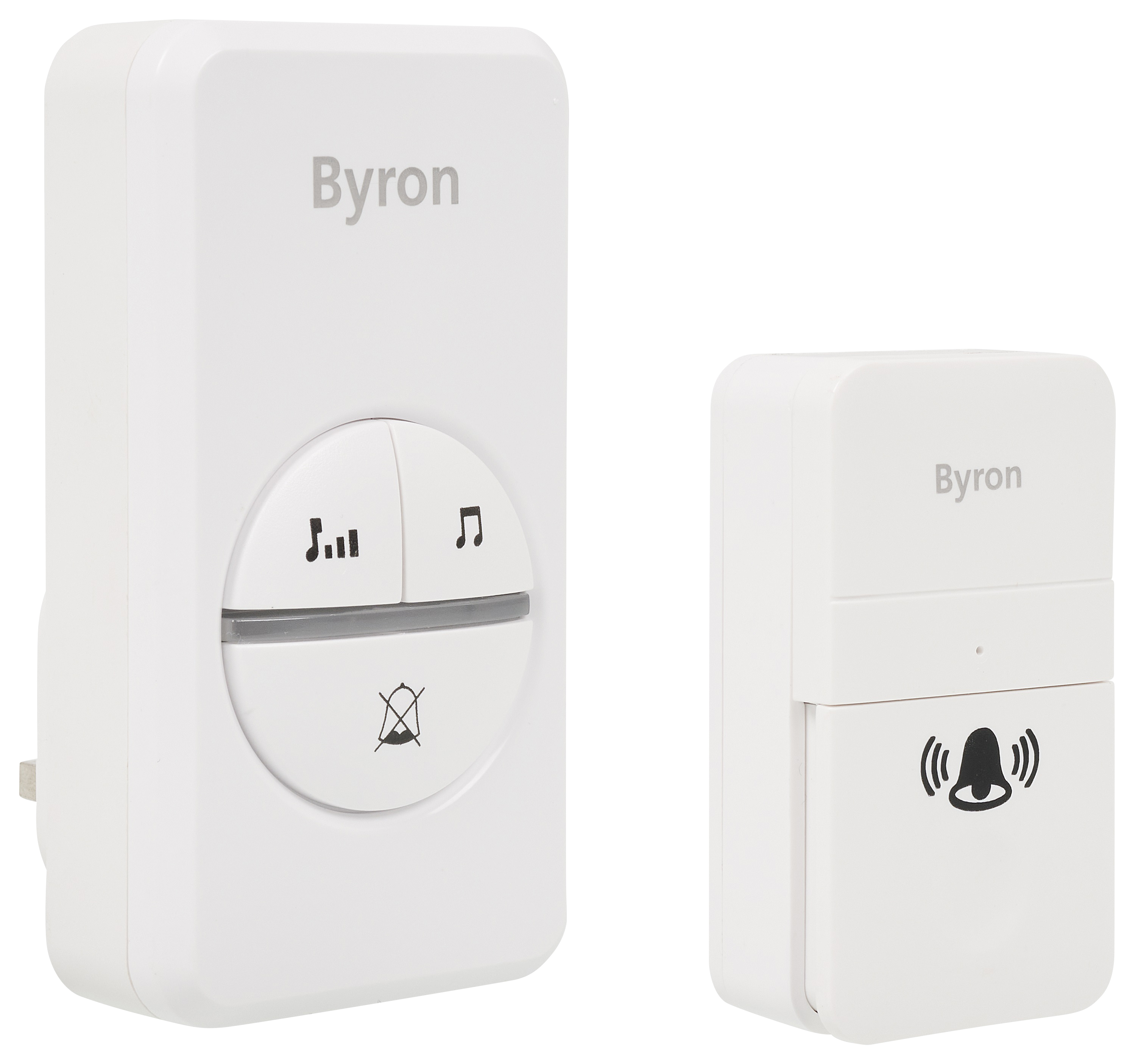 Byron Plug-In Wireless Door Chime Kit White - Screwfix