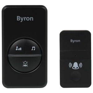 Byron Kinetic Doorbell With Chime - Black