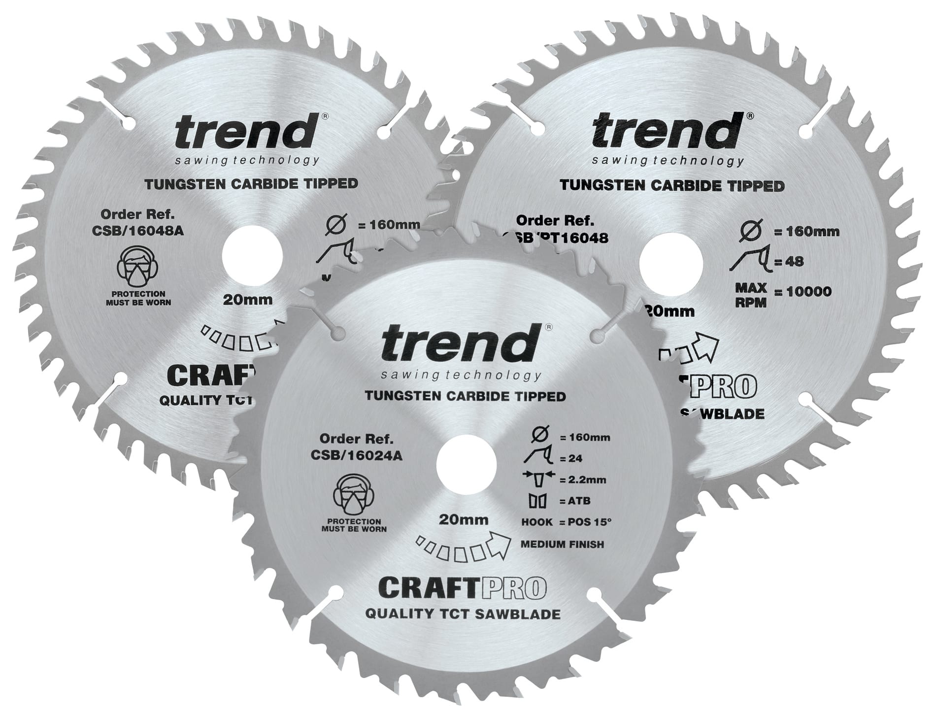 Trend CSB/160/3PK/A Craft Pro Saw 160 x 20mm