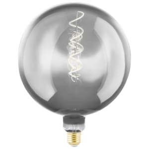 Eglo LED Dimmable Globe Twisted Filament E27 Chrome Light Bulb - 4W