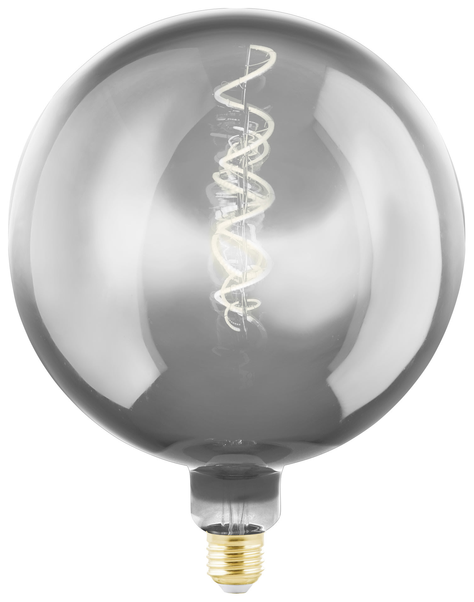 Eglo LED Dimmable Globe Twisted Filament E27 Chrome Light Bulb 4W