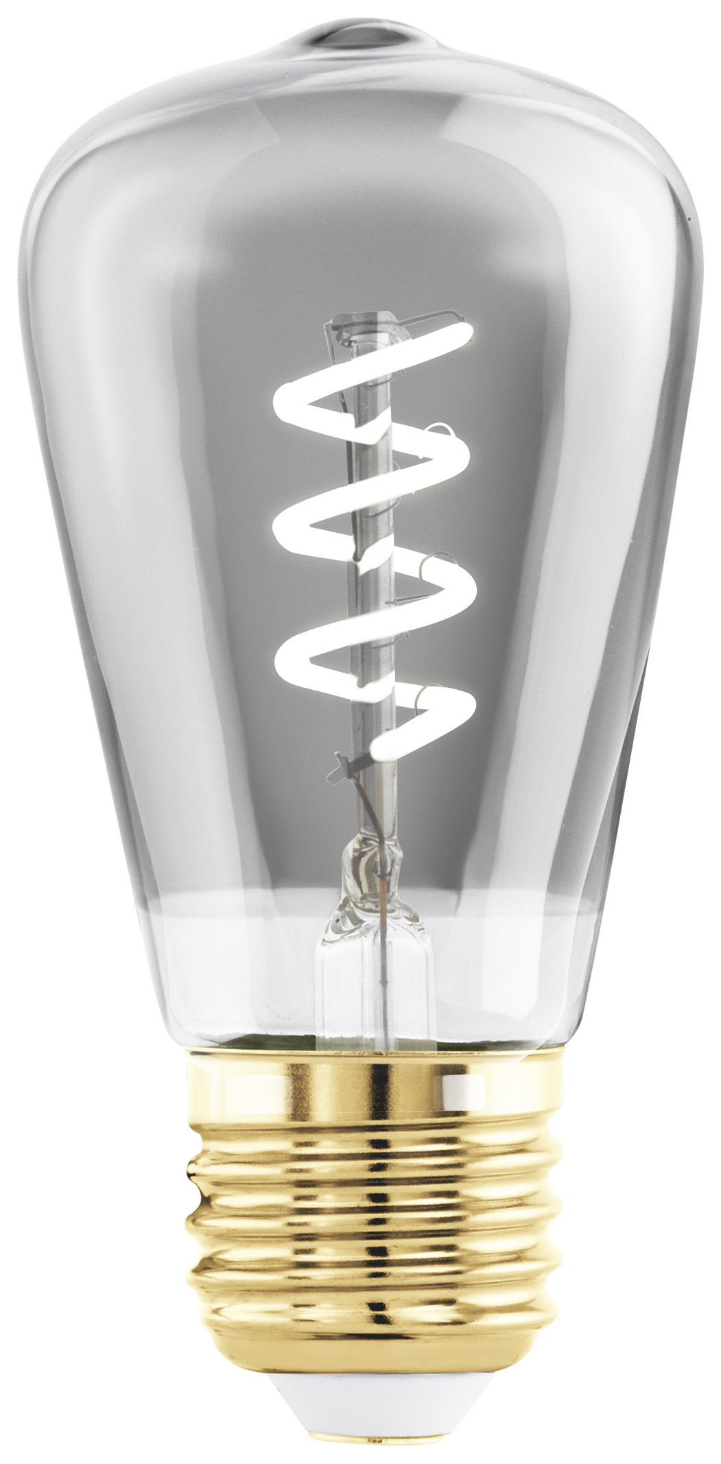 Image of Eglo LED Dimmable Twisted Filament E27 Chrome Light Bulb - 4W