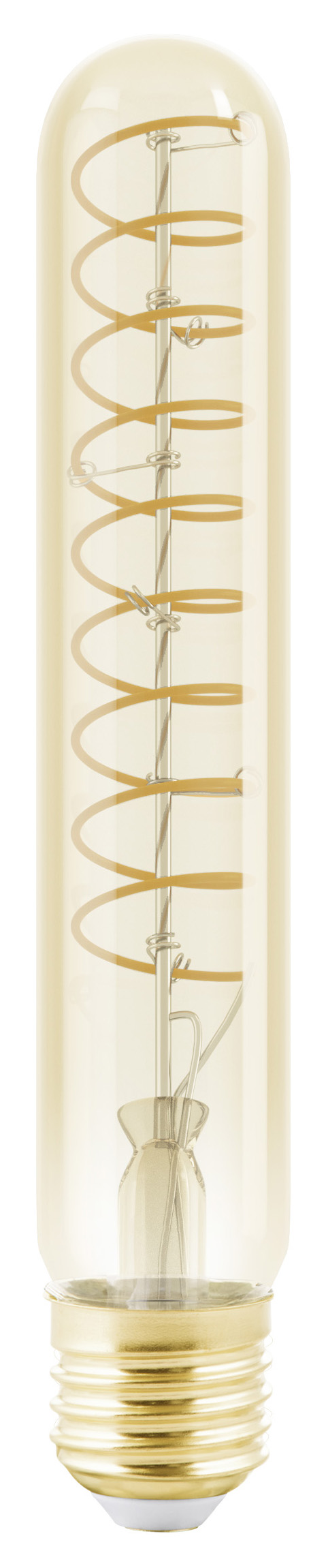 Image of Eglo LED Dimmable Tube Twisted Filament E27 Amber Light Bulb - 4W