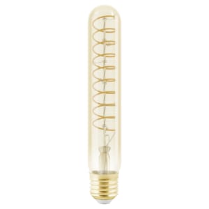 Eglo LED Dimmable Tube Twisted Filament E27 Amber Light Bulb - 4W
