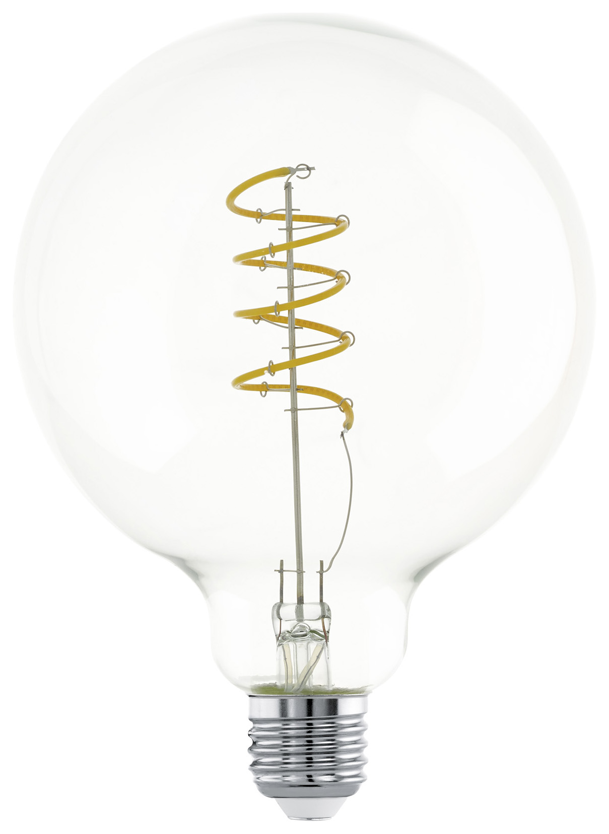 Image of Eglo LED Globe Twisted Filament E27 Clear Light Bulb - 4W