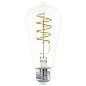 Eglo LED Twisted Filament E27 Clear Light Bulb - 4W