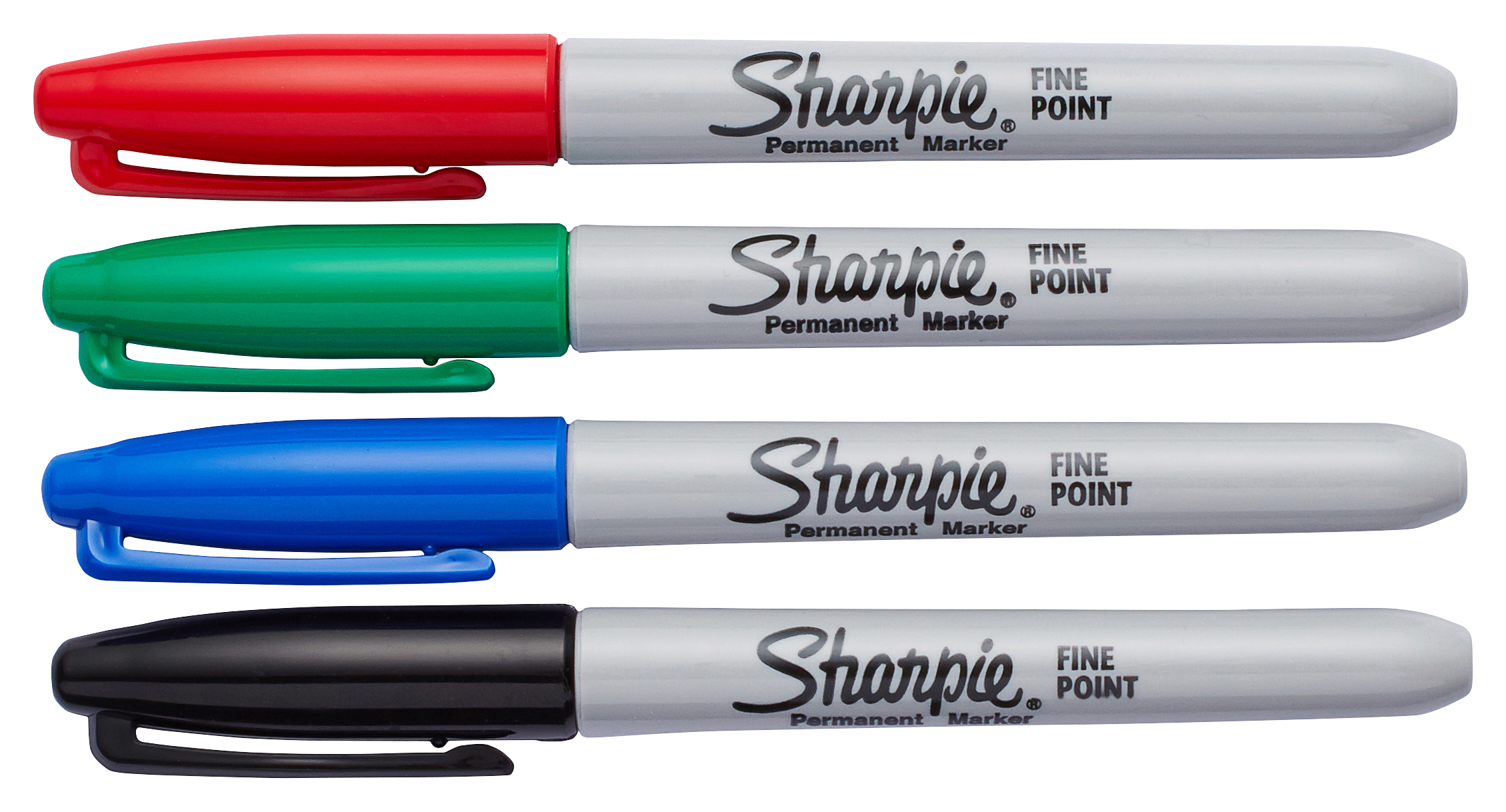 Image of Sharpie Multi Coloured Permanent Standard Fine Marker Pen - Pack of 4