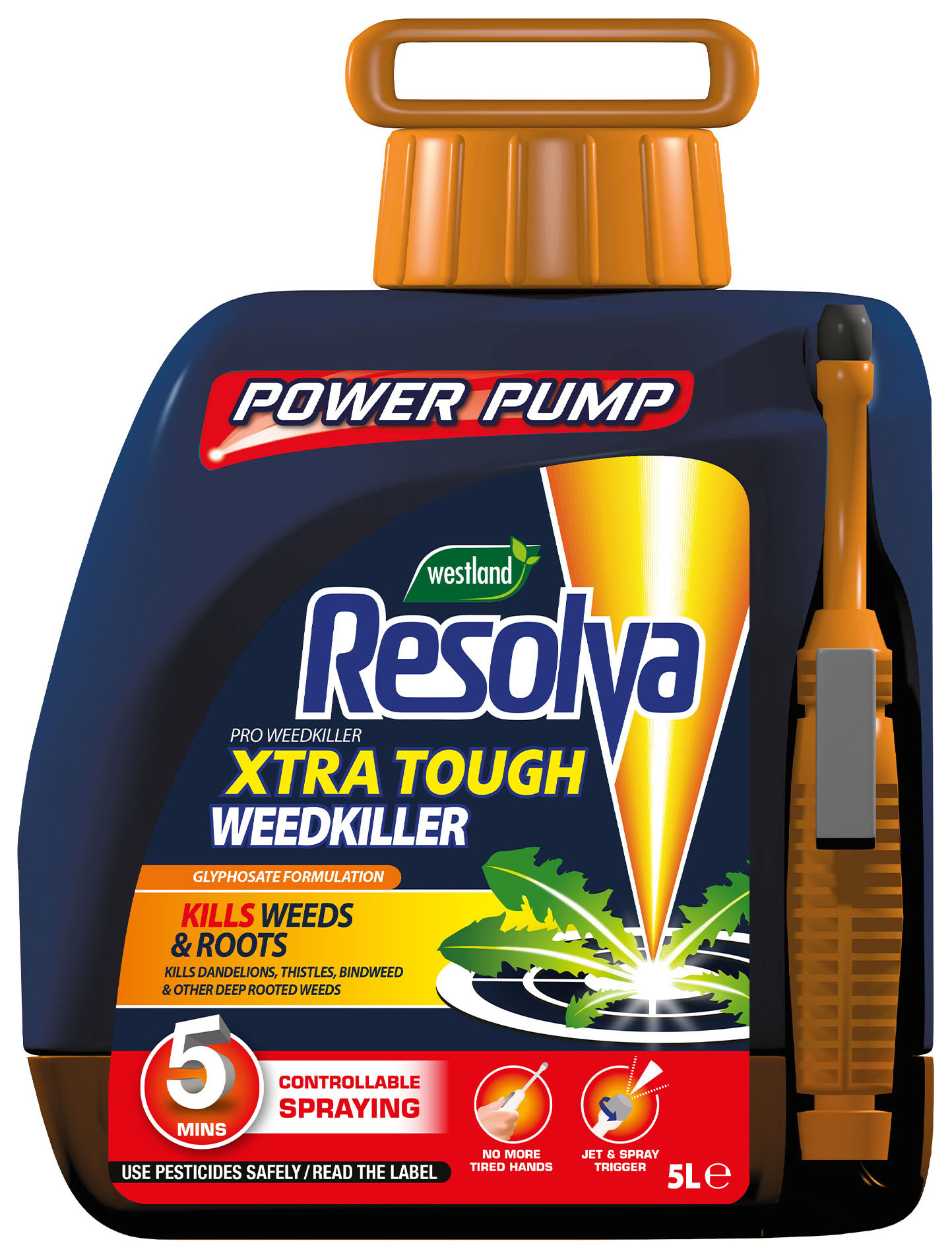 Image of Resolva Ready to Use Xtra Weed Killer Power Pump - 5L