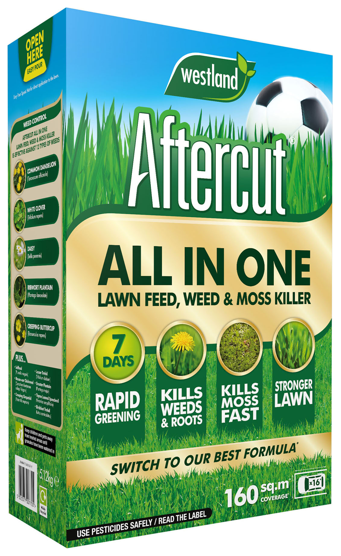 Image of Aftercut All In One Large Box Triple Action Lawn Fertiliser- 160m2