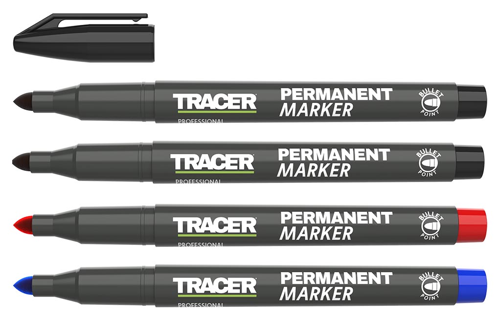 Image of TRACER APMK1 Permanent Multi Coloured Construction Marker - Pack of 4