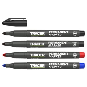 TRACER APMK1 Permanent Multi Coloured Construction Marker - Pack of 4