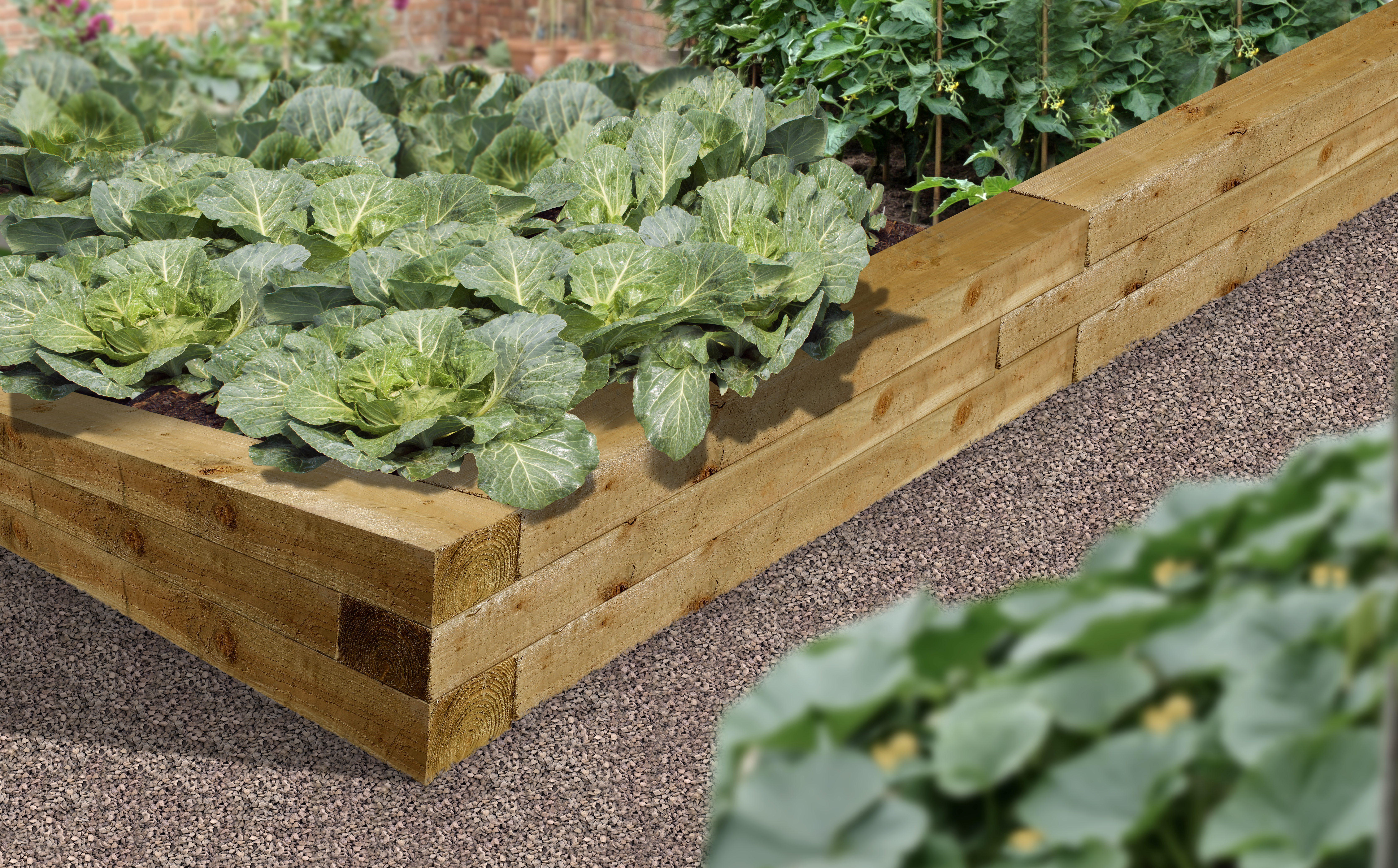 Image of Wickes Decorative Timber Garden Sleeper - 100 x 150mm x 0.9m