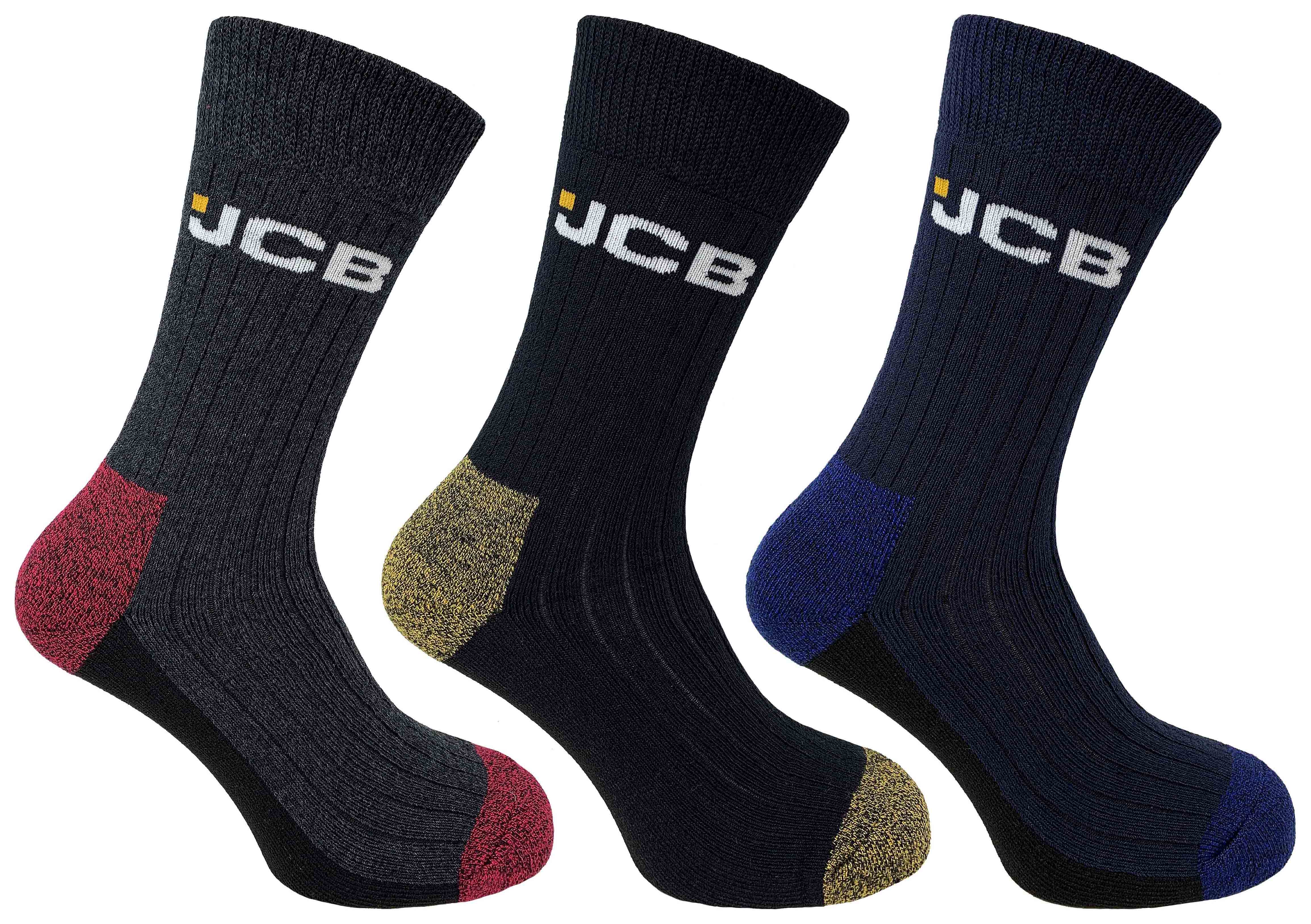 Image of JCB JCBX000083 Boot Socks Pack of 3 Size 6 - 11