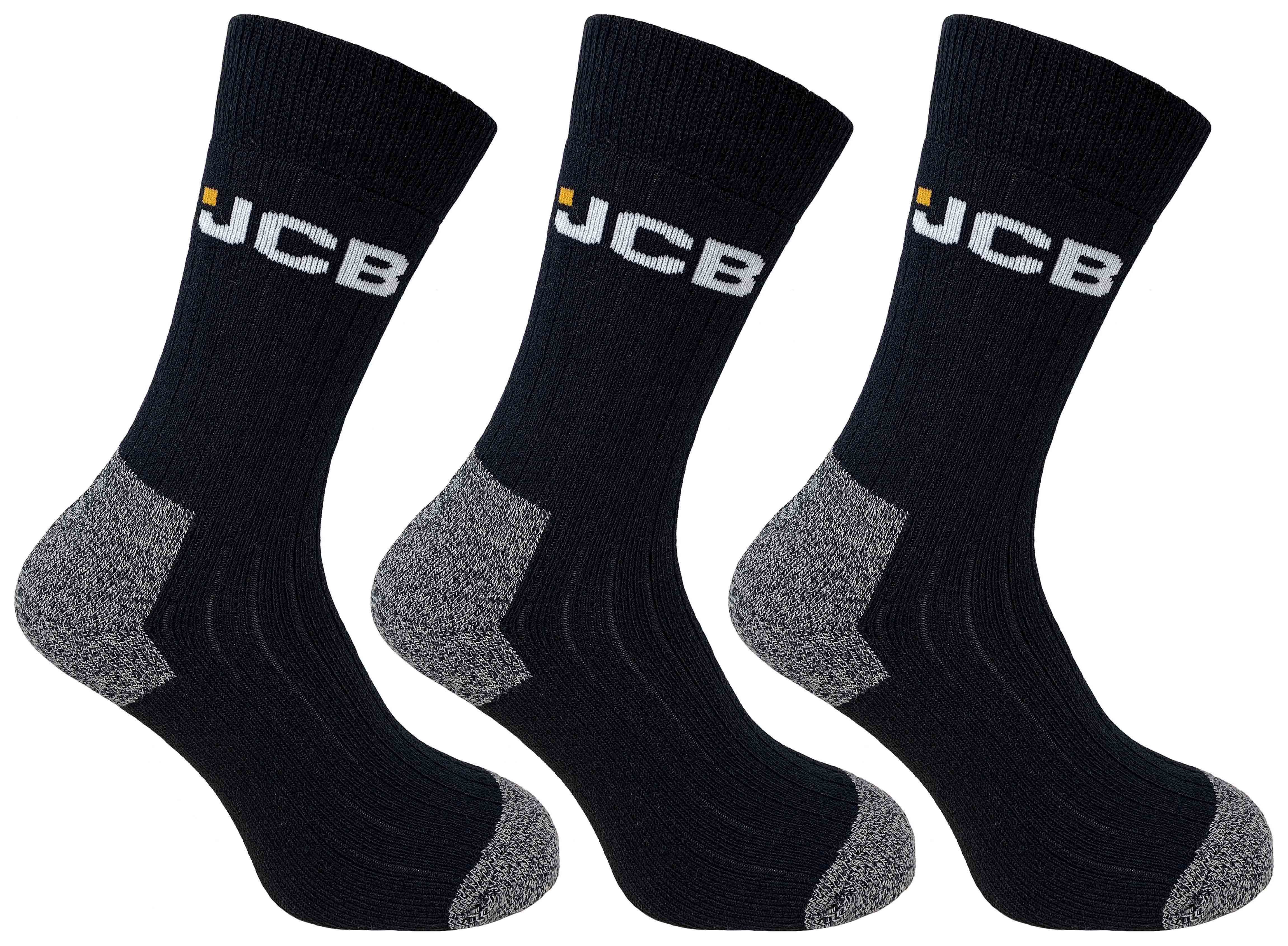 Image of JCB JCBX000025 Workwear Apparel Socks Pack of 3 Size 6 - 11