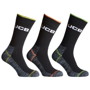 JCB JCBX000093 High-Vis Boot Socks Pack of 3 Size 6 - 11