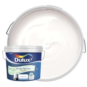 Image of Dulux Simply Refresh One Coat Emulsion Paint - Pure Brilliant White - 10L