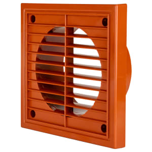 Image of Manrose 100mm PVC Fixed Grille - Terracotta