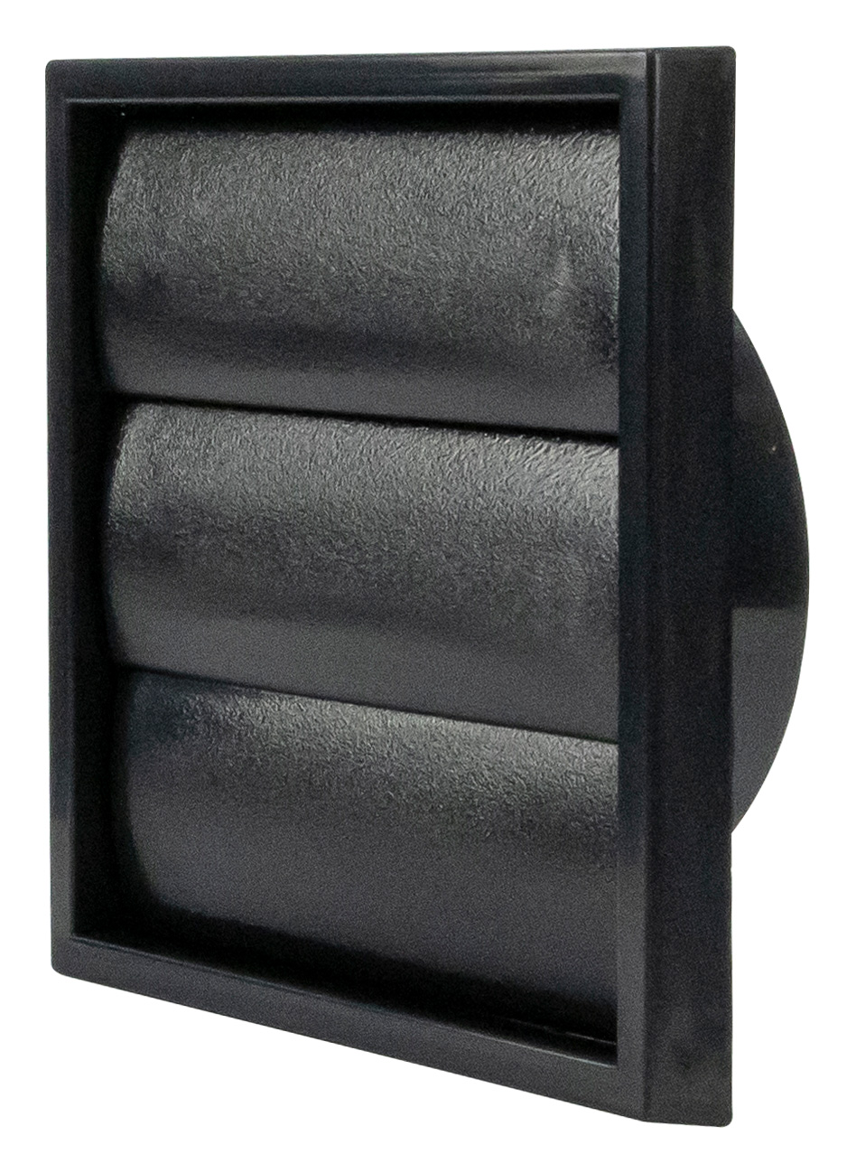 Manrose 100mm PVC Gravity Grille - Black