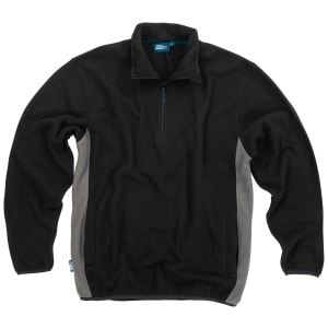Image of Tough Grit 1/4 Zip Fleece, in Black and Grey Quick-Drying, Size: M