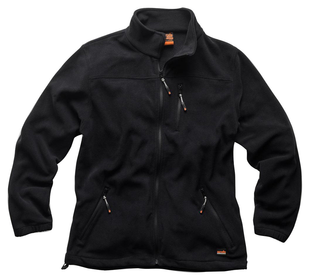 Scruffs Worker Fleece, in Black Water-Resistant, Size: XL