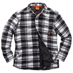 Image of Scruffs Worker Padded Checked Shirt, in Black and White Quick-Drying, Size: M