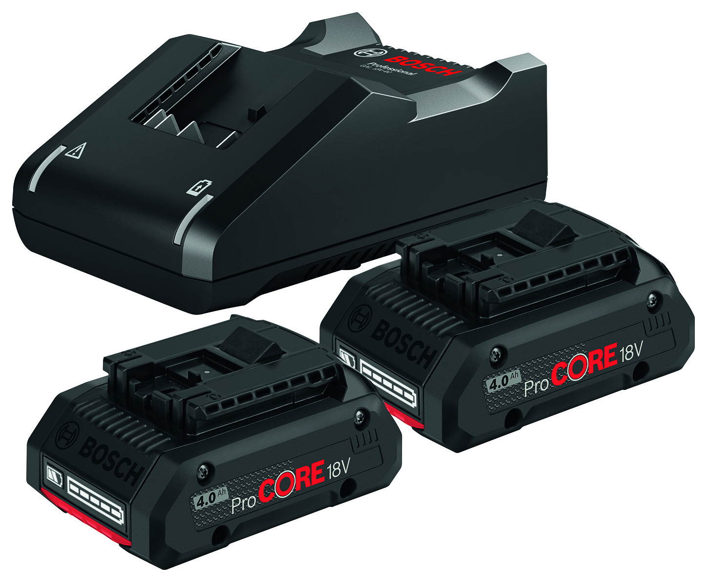 Image of Bosch Professional 2 x ProCORE18V 4.0Ah + Gal 18V-40 Battery Starter Set