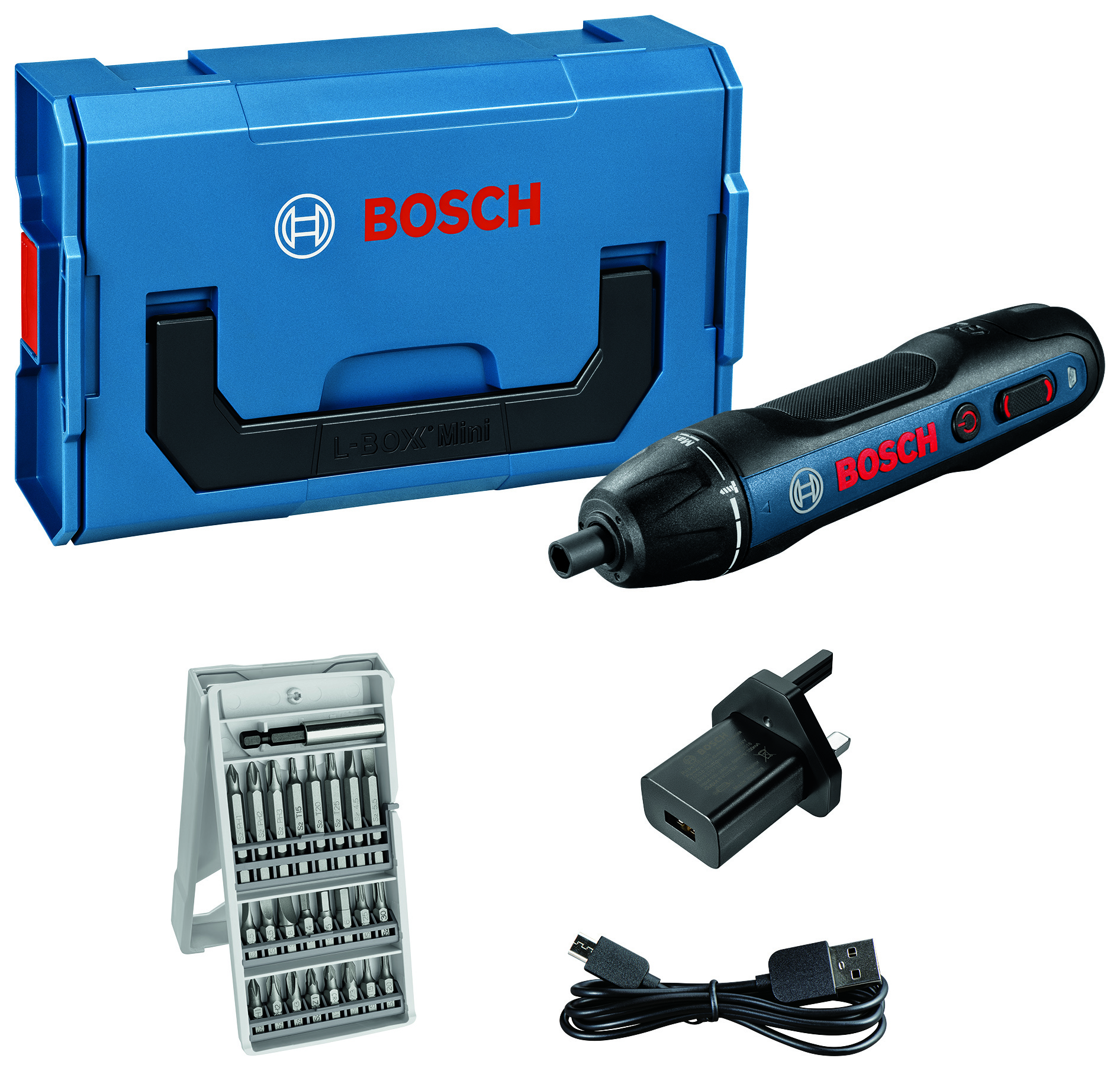 Image of Bosch Professional GO 3.6V Cordless Drill Driver With 25 Piece Accessory Kit