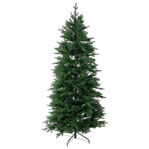 Charles Bentley Luxury 7ft Slimline Faux Nordic Spruce Hinged Christmas Tree