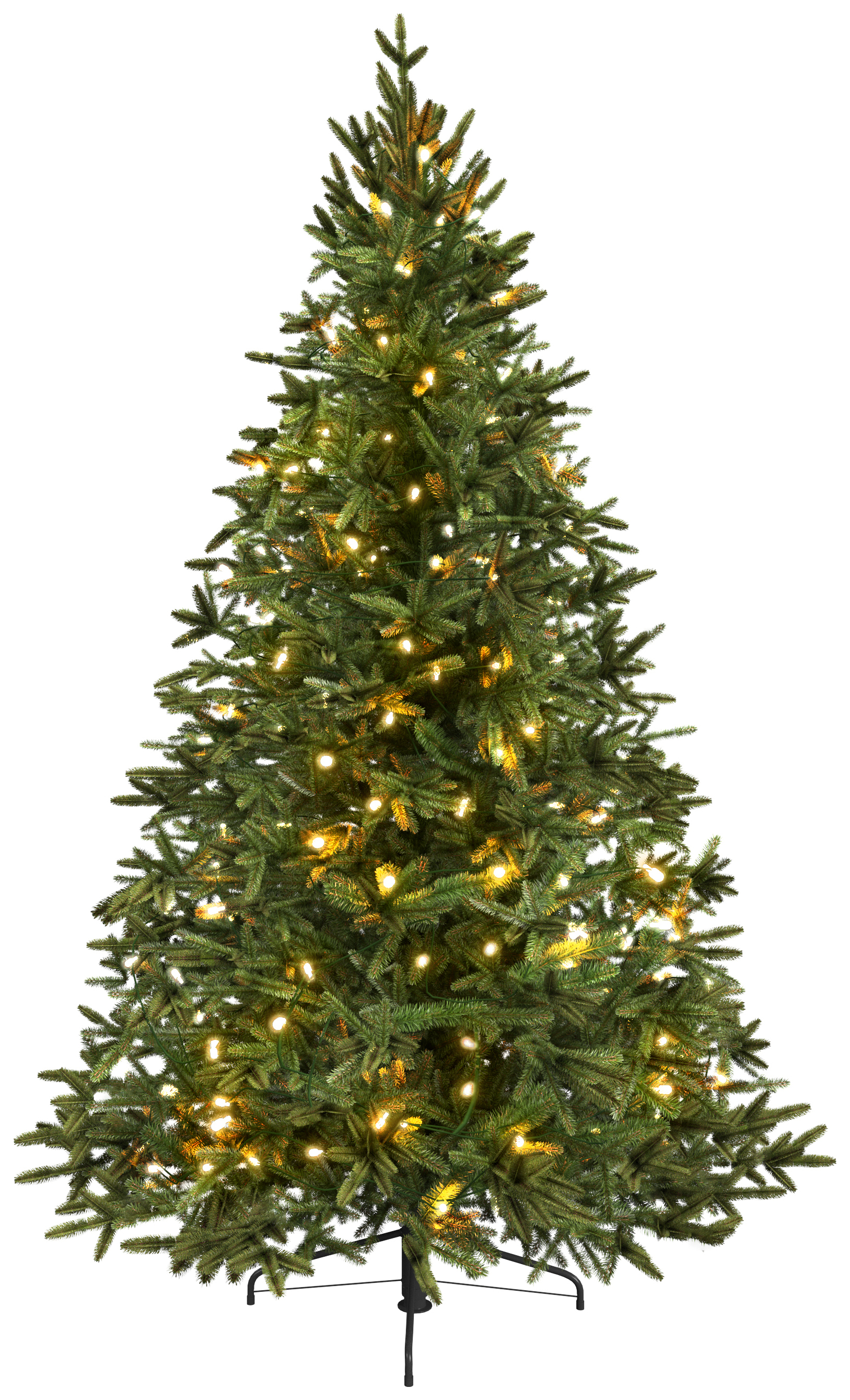 Charles Bentley Luxury 6ft Pre-Lit Faux Nordic Spruce Hinged Christmas Tree