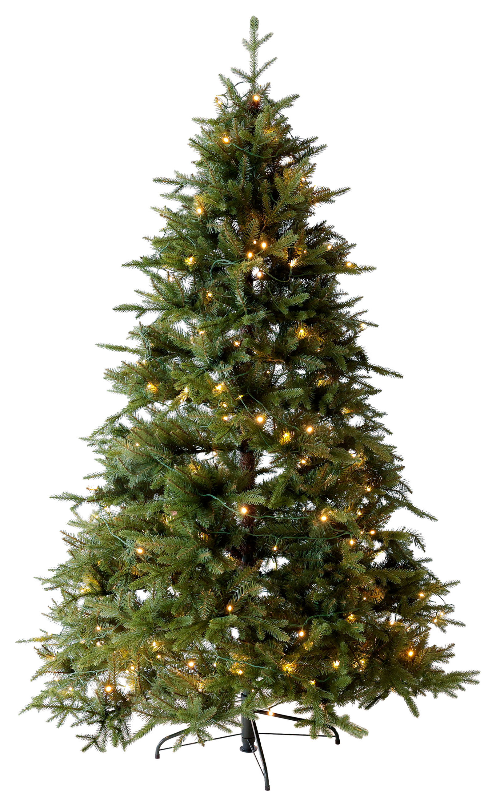 Charles Bentley Luxury 7ft Pre-Lit Faux Nordic Spruce Hinged Christmas Tree