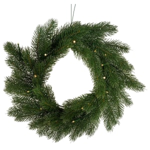 Charles Bentley Faux Pre-Lit Christmas Wreath - 12 inch