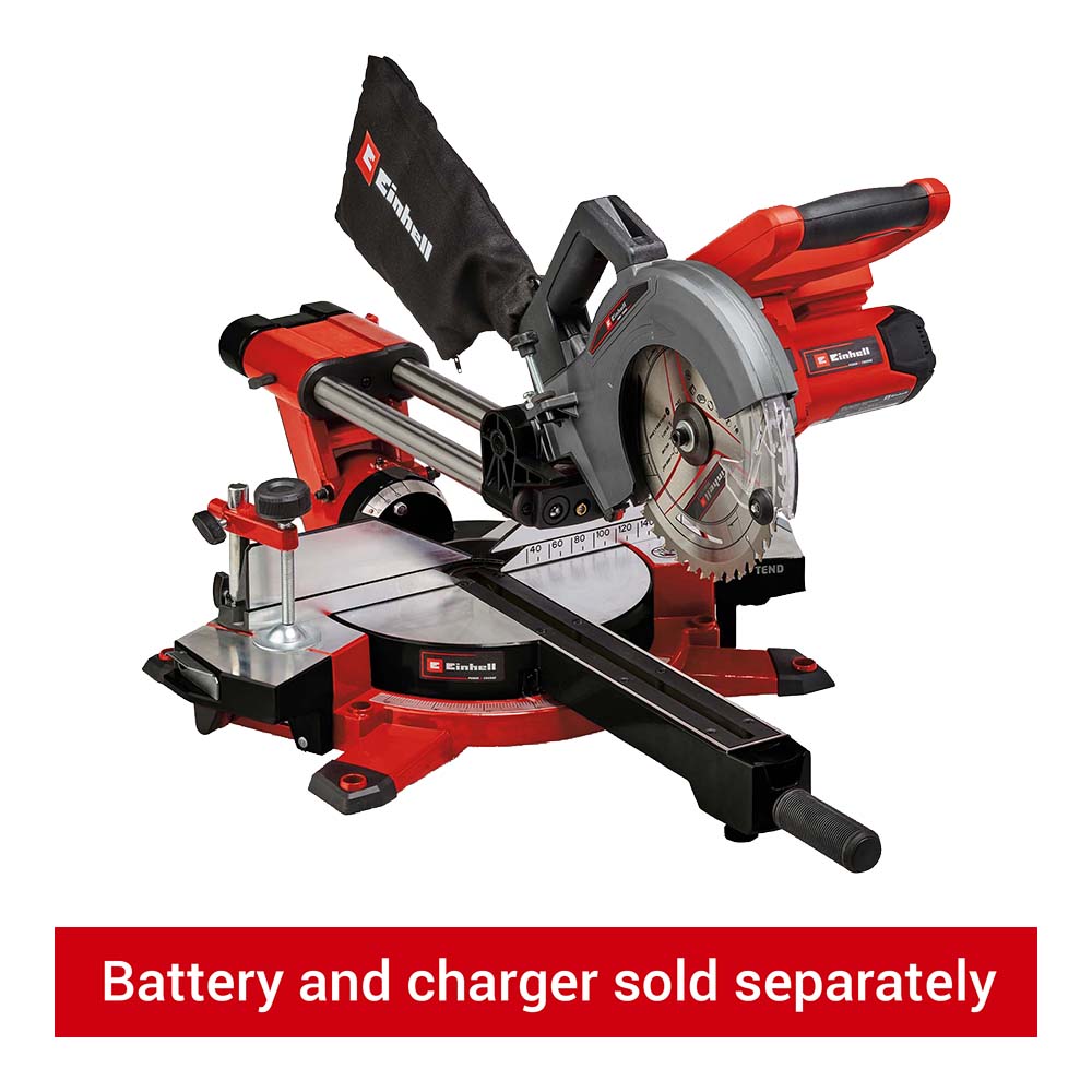 Image of Einhell Power X-Change TE-SM 36/210 Li Solo Cordless 36V Sliding Mitre Saw - Bare