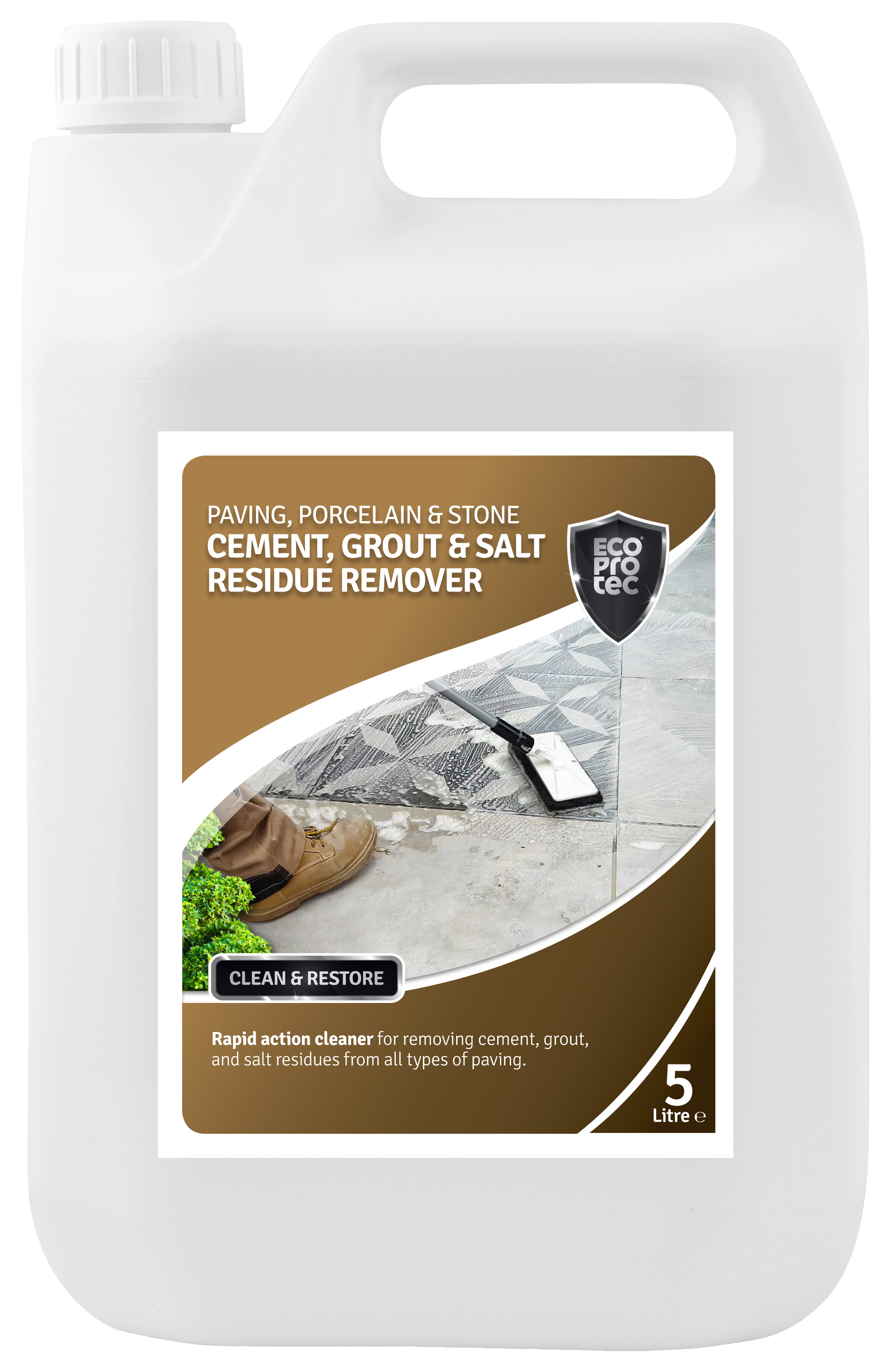 Ecoprotec Cement, Grout & Salt Residue Remover - 5L