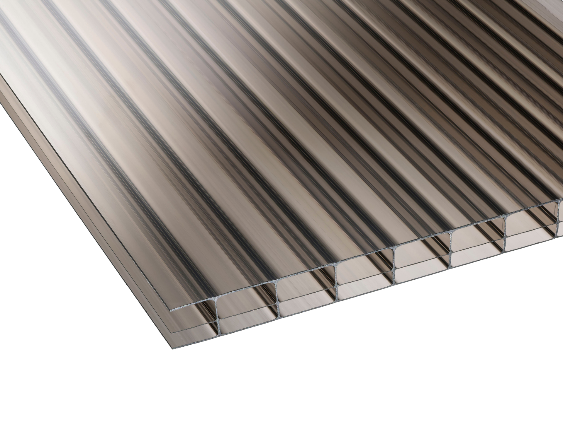 Image of 16mm Bronze Multiwall Polycarbonate Sheet - 2500 x 700mm