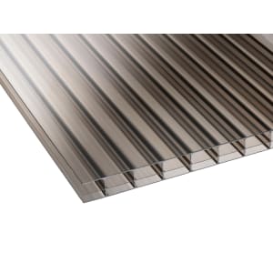 Image of 16mm Bronze Multiwall Polycarbonate Sheet - 2500 x 700mm