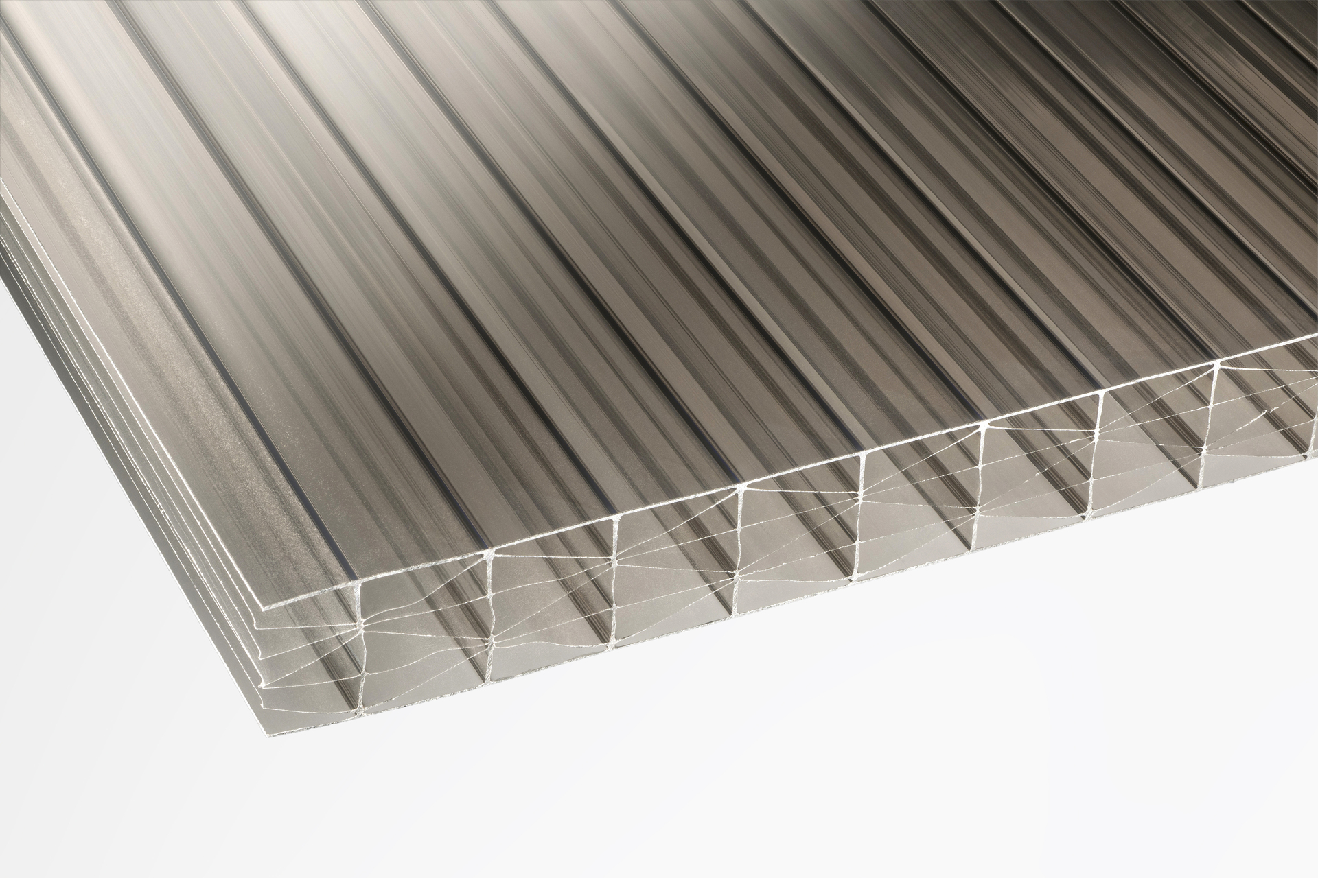 Image of 25mm Bronze Multiwall Polycarbonate Sheet - 2500 x 700mm