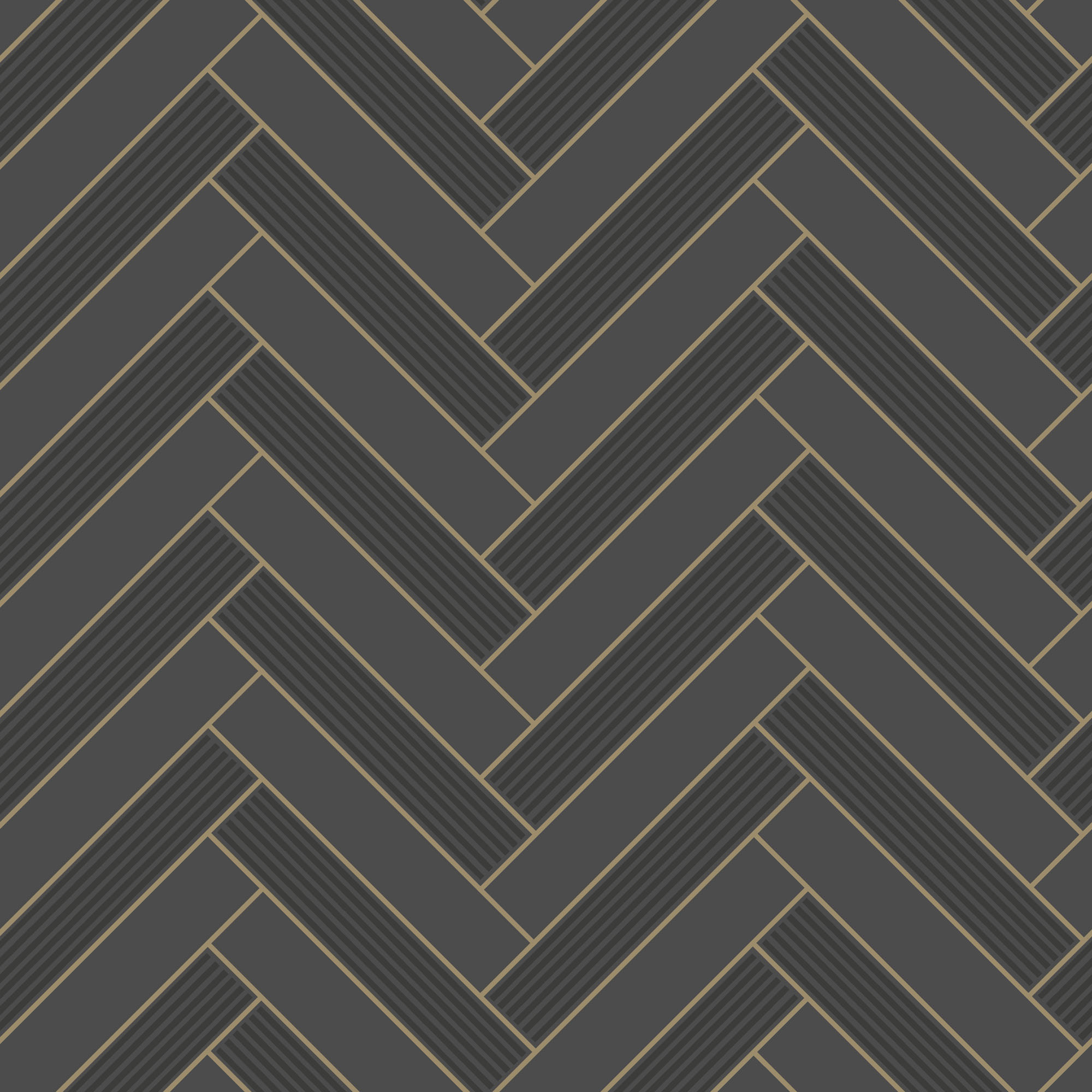 Holden Decor Cerros Tile Black Wallpaper - 10.05m x 53cm