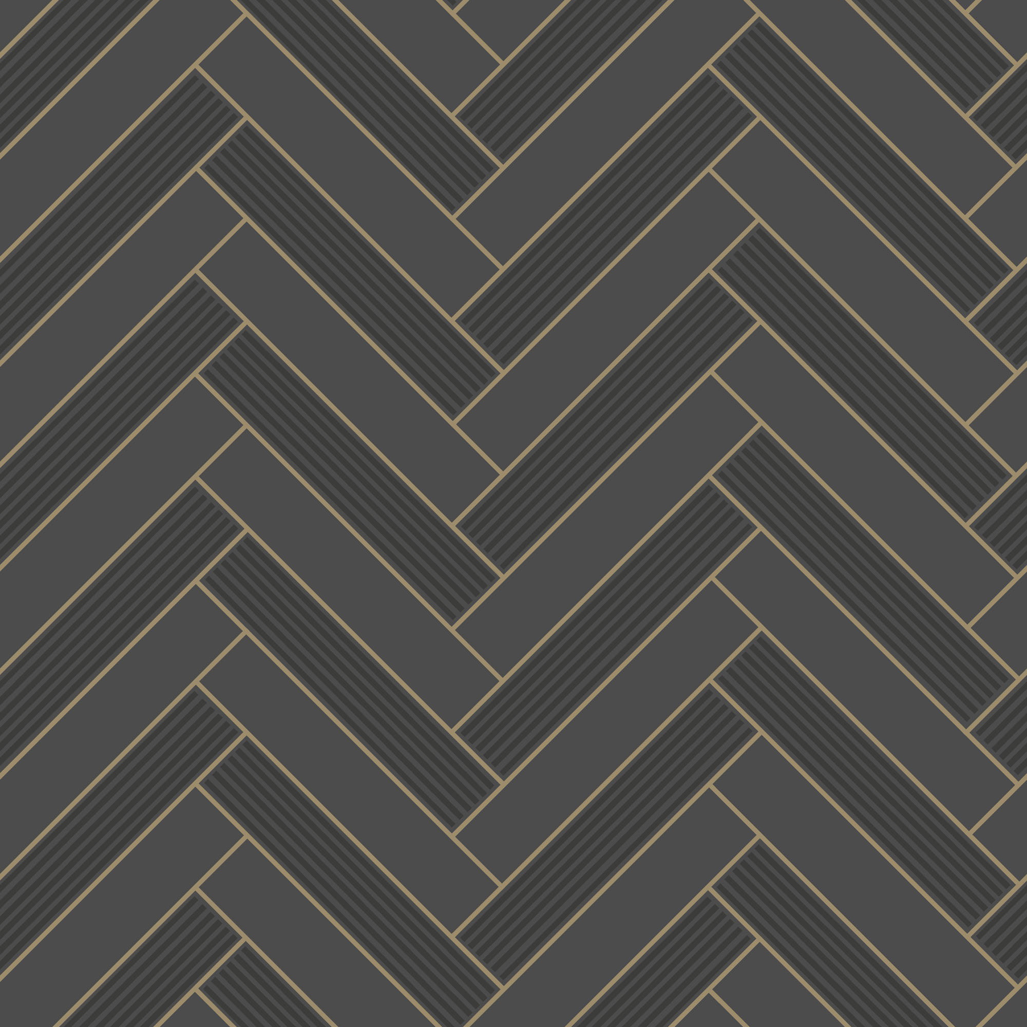 Image of Holden Decor Cerros Tile Black Wallpaper - 10.05m x 53cm