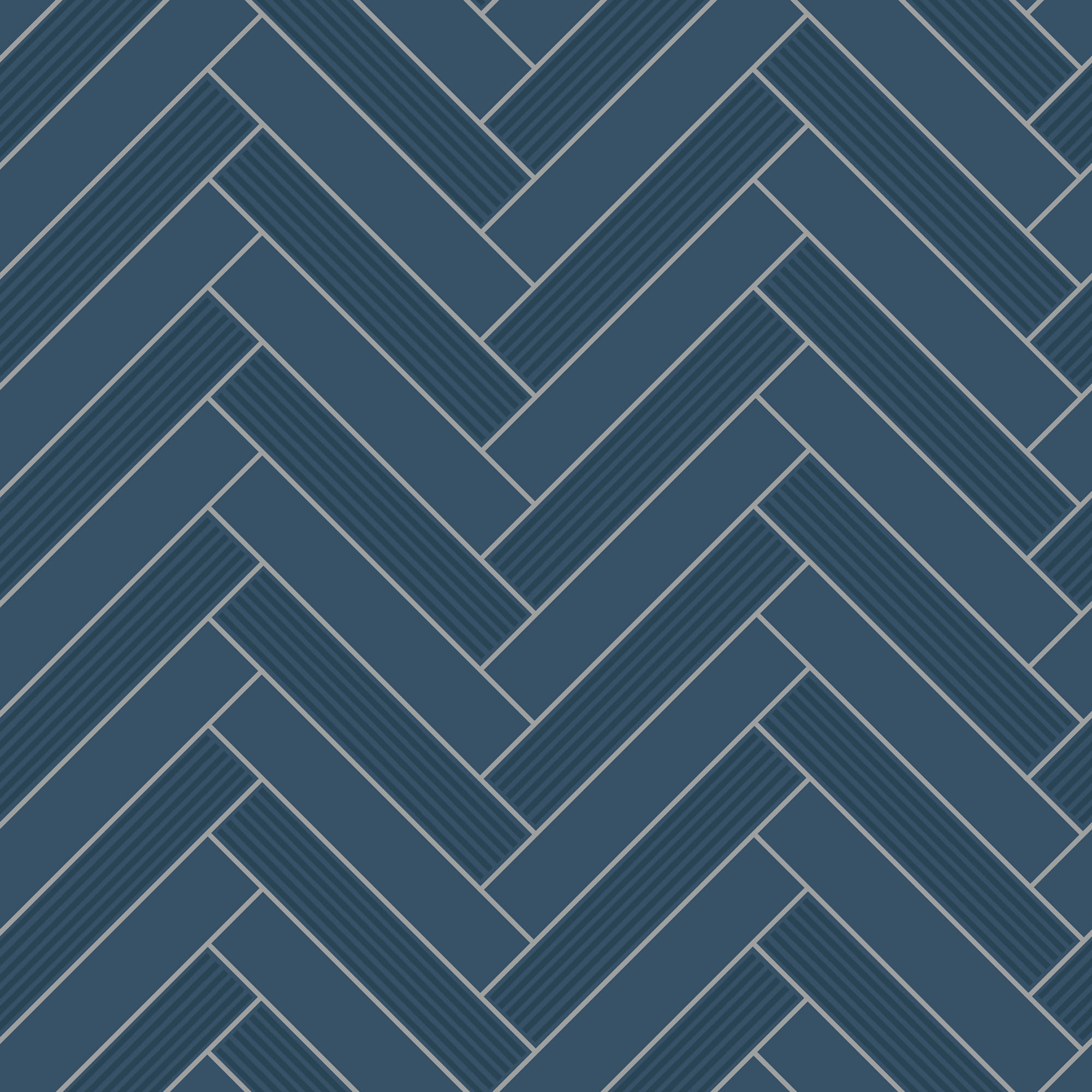 Holden Decor Cerros Tile Navy Wallpaper - 10.05m x 53cm