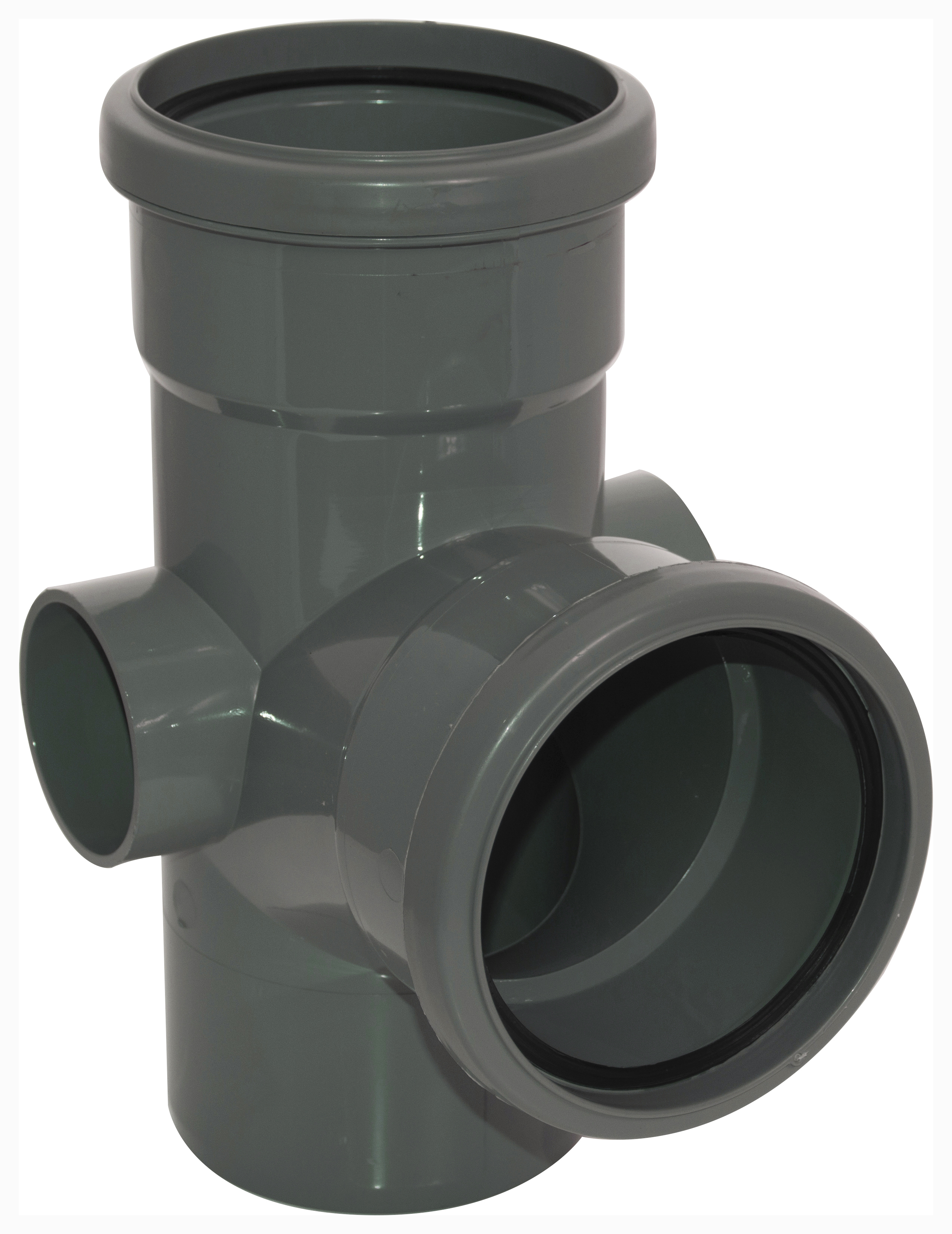 Floplast 110mm Branch Soil Pipe Double Socket/Spigot 92.5 - Anthracite Grey SP161AG