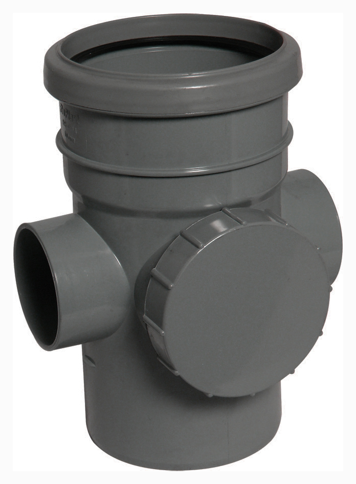 FloPlast 110mm Anthracite Grey Soil Access Pipe