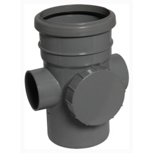 Floplast 110mm Soil Access Pipe - Anthracite Grey SP274AG
