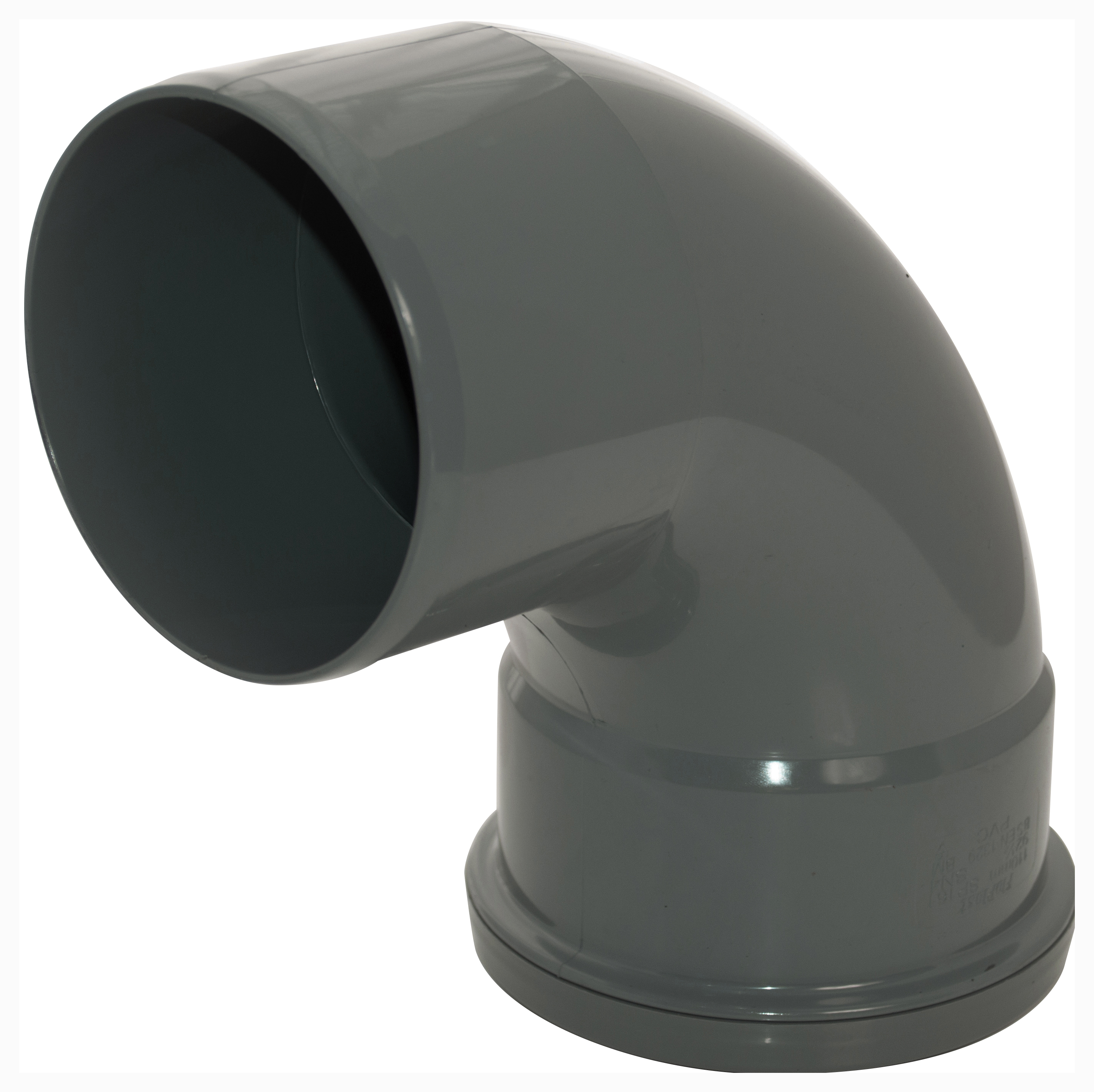 FloPlast 110mm Anthracite Grey Soil Pipe Bend Socket/Spigot - 92.5