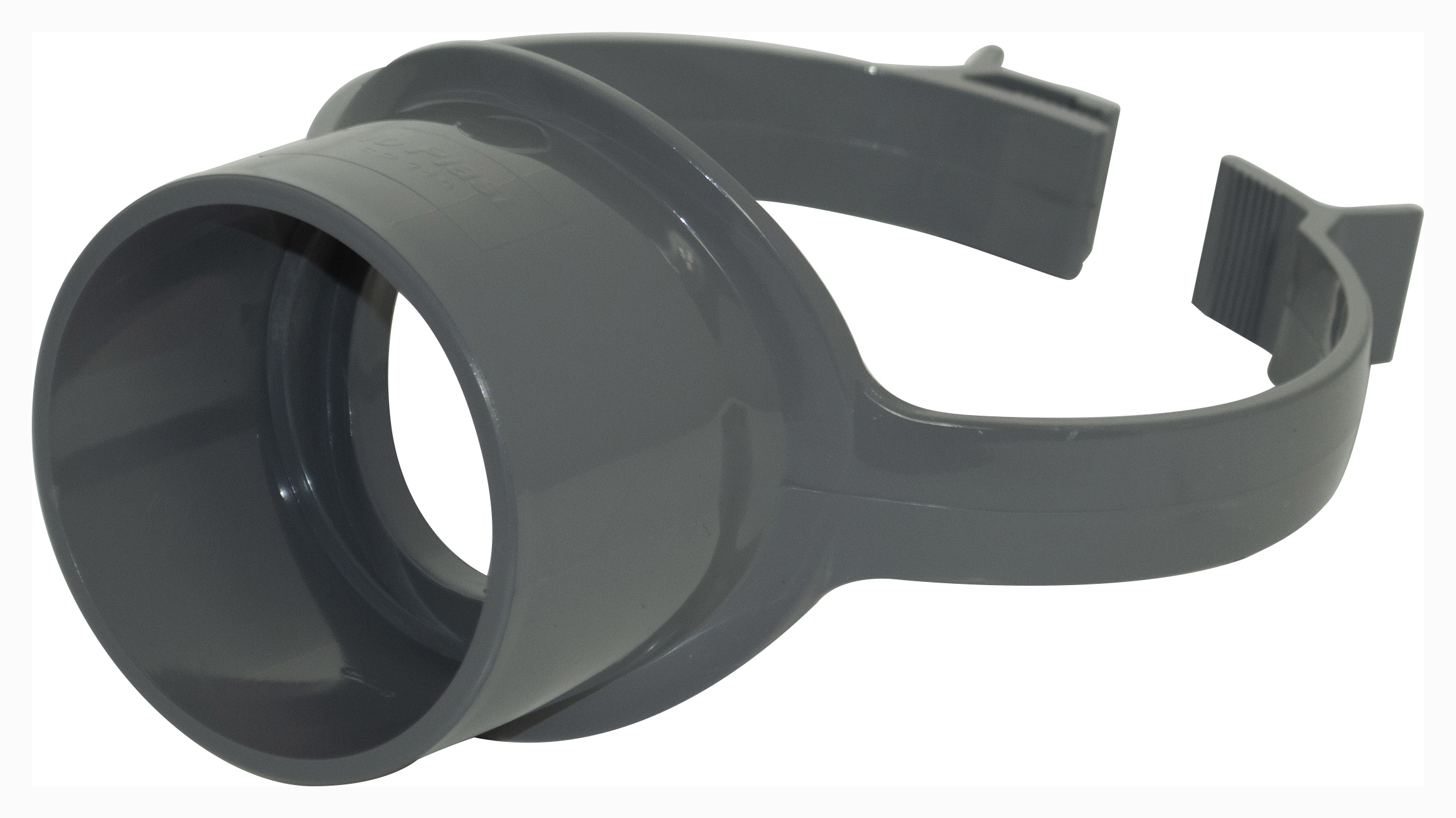 Image of Floplast 110mm Soil Pipe Strap On Pipe Connector - Anthracite Grey SP319AG