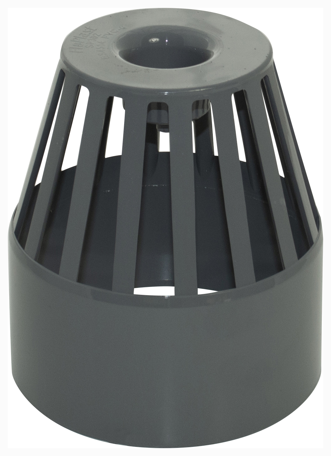 Image of Floplast 110mm Soil Pipe Vent Terminal - Anthracite Grey
