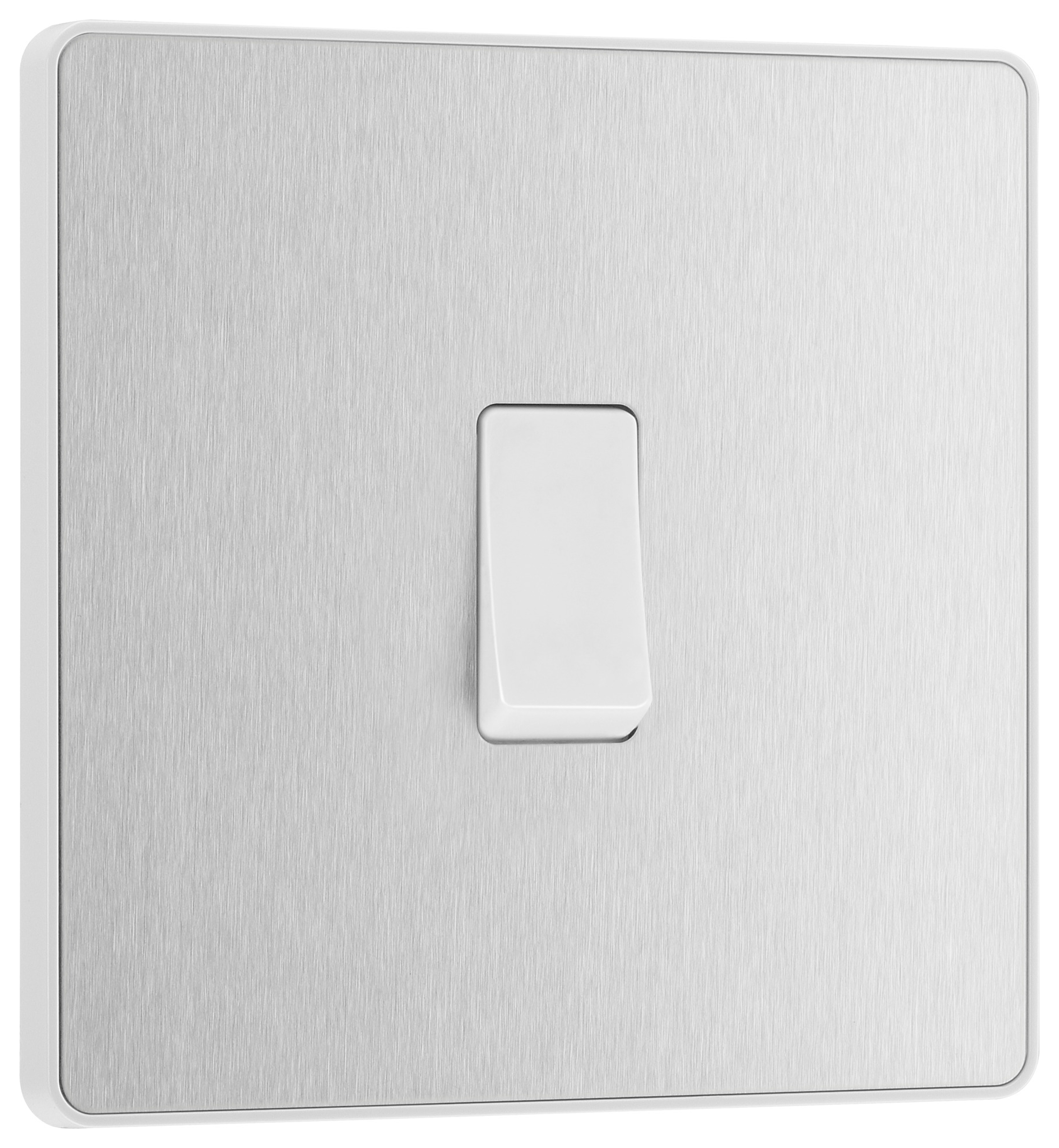 BG Evolve Brushed Steel 20A 16Ax Single Intermediate Light Switch