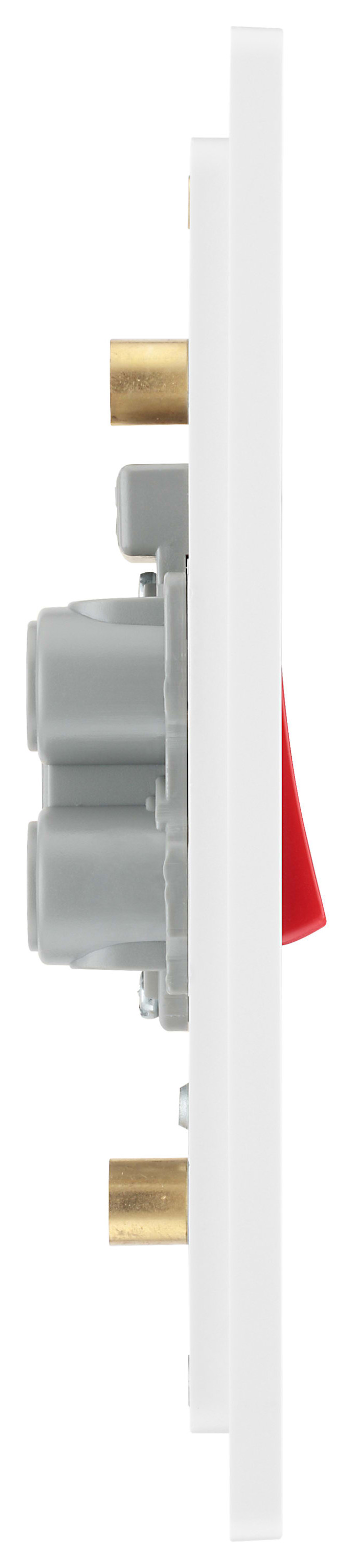 Image of BG BG Evolve Brushed Steel Double Pole Switch with Power Led Indicator