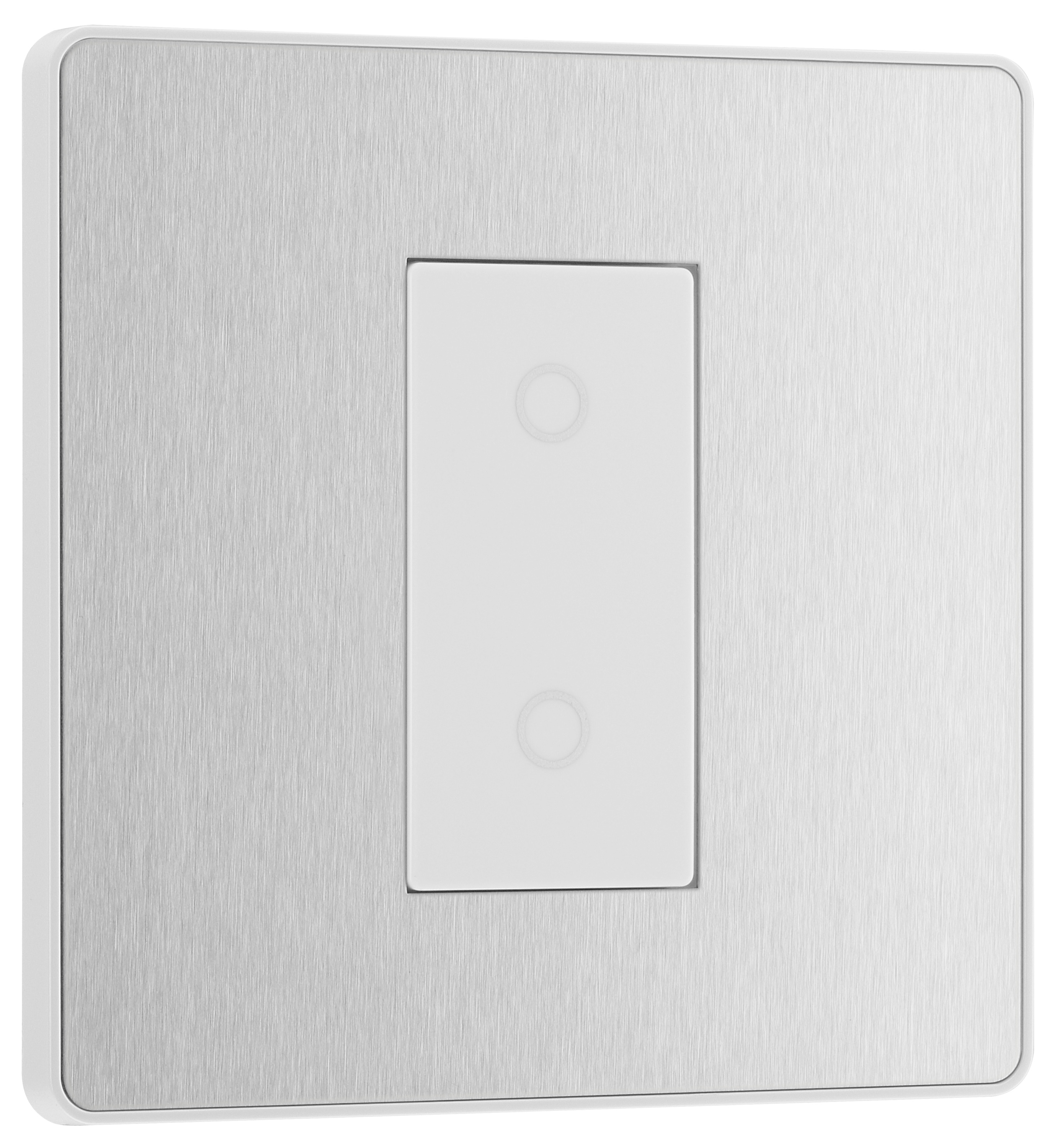 BG Evolve 2 Way Master Single Touch 200W Dimmer Switch - Brushed Steel