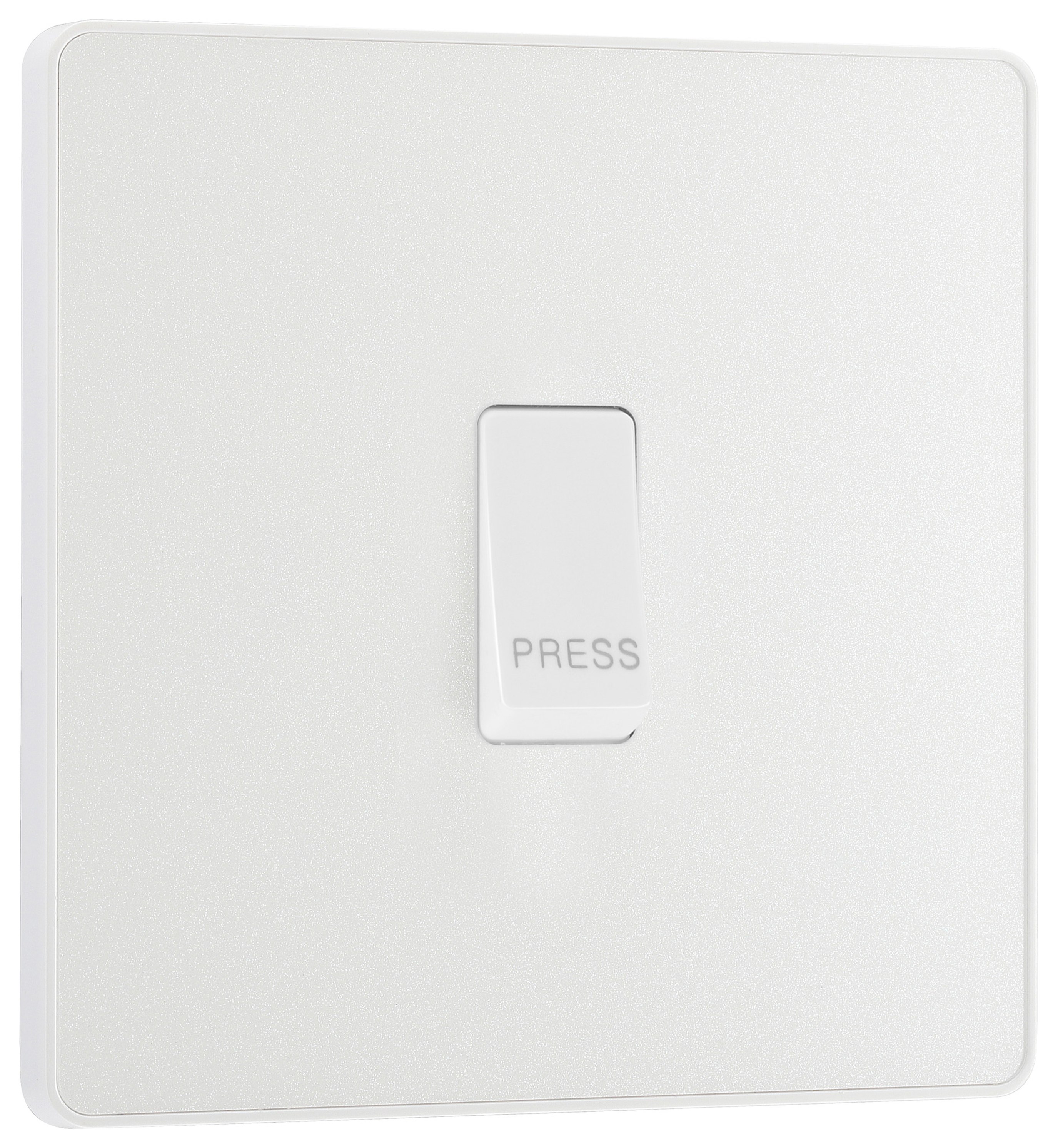 BG Evolve Pearlescent White 10A Single Press Switch